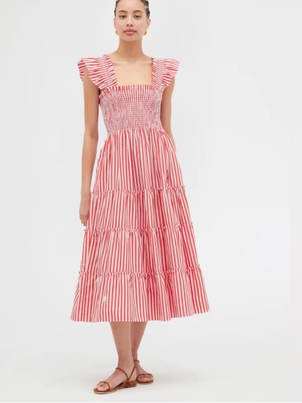 Hill House Home Ellie Nap Dress in Cherry Stripe, S M